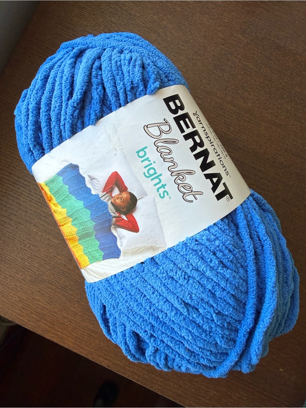 Bernat Blanket Plush Yarn Brights - Royal Blue